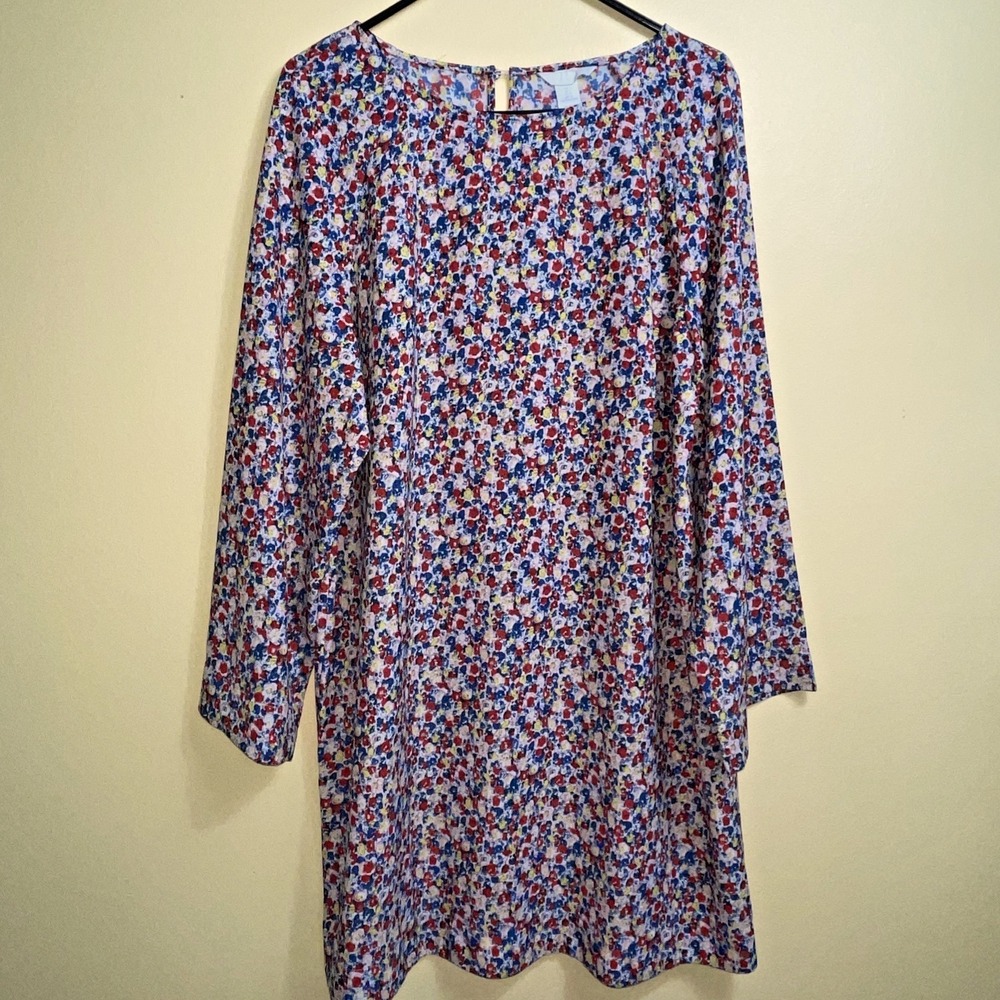 H & M Size L Long Sleeve Floral Dress A-Line‎ Short Spring Summer Dress